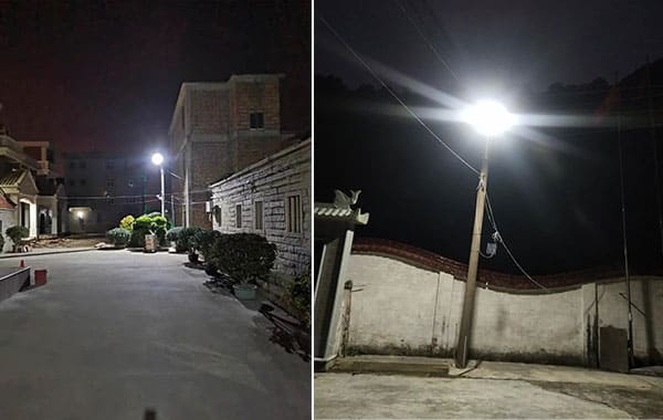 100 juegos de farolas LED de 100W para iluminar las carreteras rurales