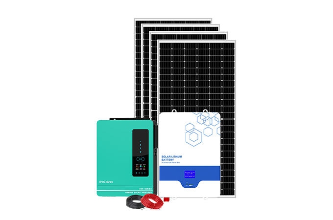 Sistema de energía solar fuera de la red 4-10kw batería de litio