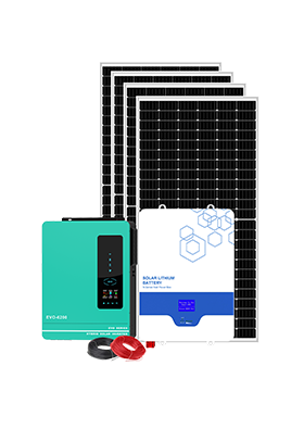 Sistema de energía solar fuera de la red 4-10kw batería de litio