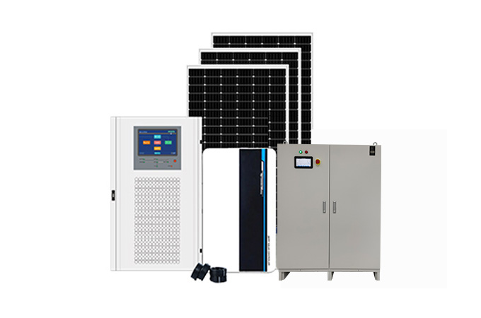 Sistema de energía solar fuera de la red 15-50kW con batería de litio de alto voltaje