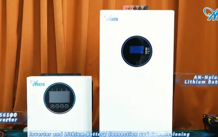 Prueba de conexión y funcionamiento del inversor Anern AN-FGI-S6500 y la batería de litio Nplus