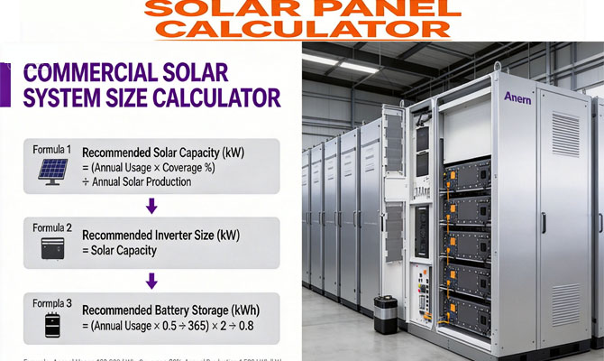 Calculadora de tamaño de sistema solar comercial