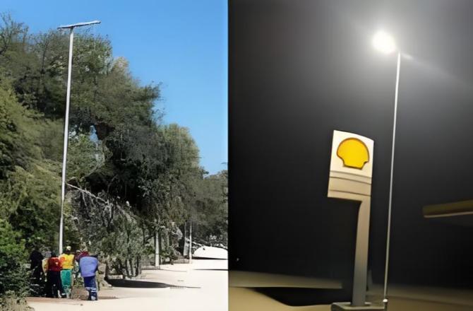 120 juegos de farolas solares todo en uno de 100 W en Uganda