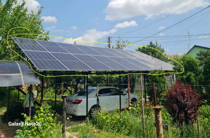 Proyecto solar residencial fuera de red de Anern Ucrania: 5 conjuntos de sistemas de batería de litio de 10.2kW
