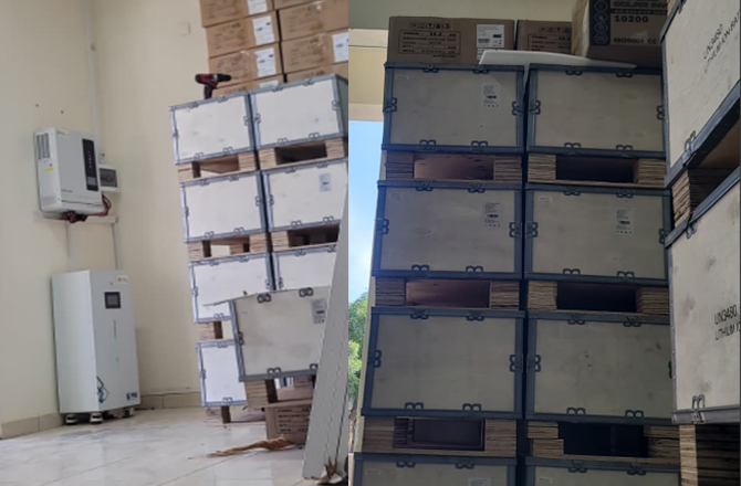 Proyecto de soporte de energía con inversor solar y batería de litio de Anern Chad