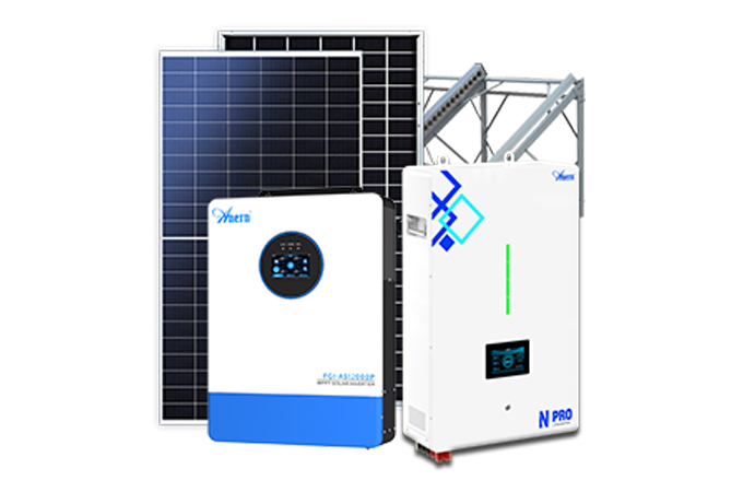 Sistema solar aislado (bifásico) de 8-12KW