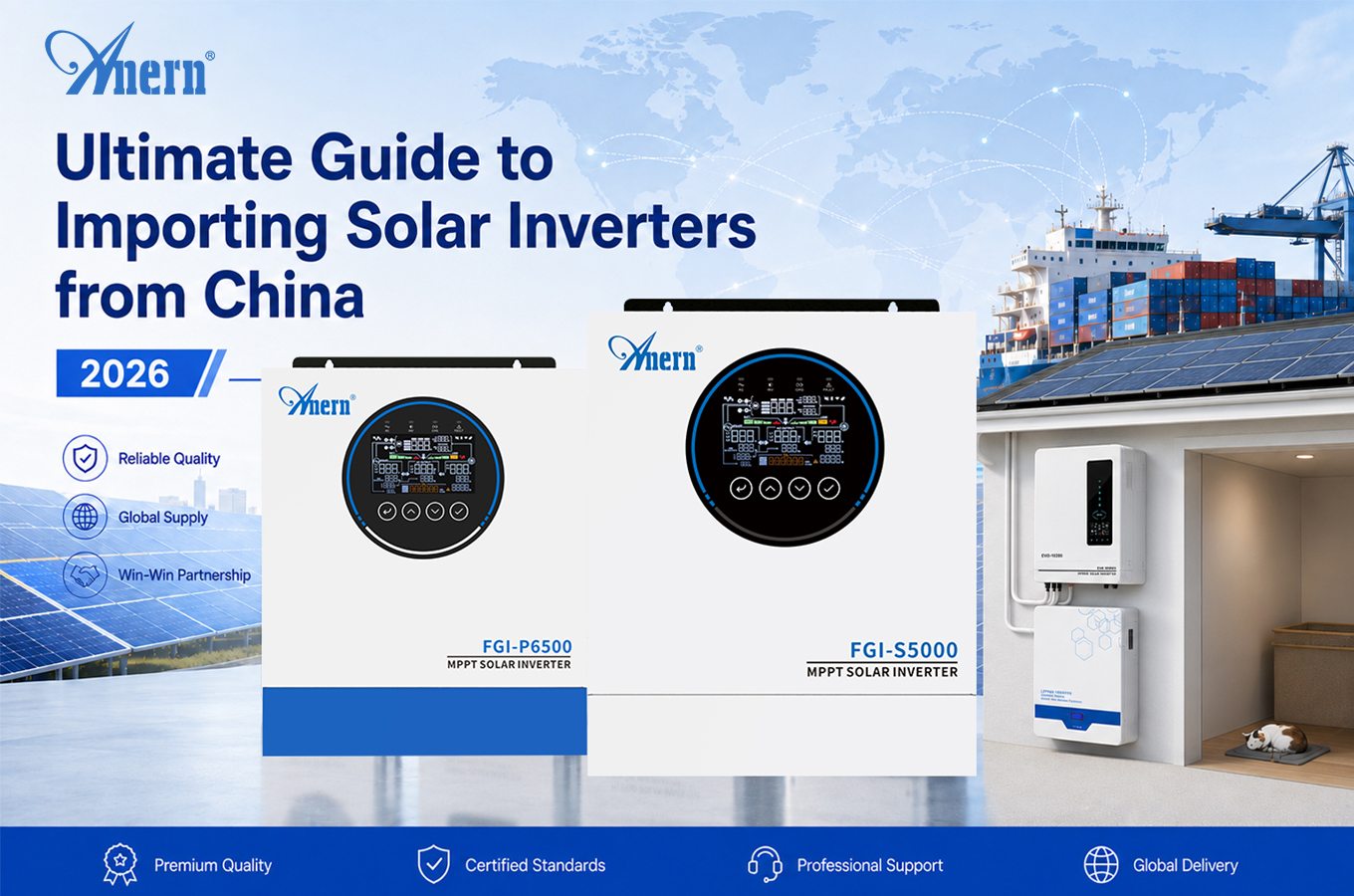 Guía completa para importar inversores solares desde China (2026)